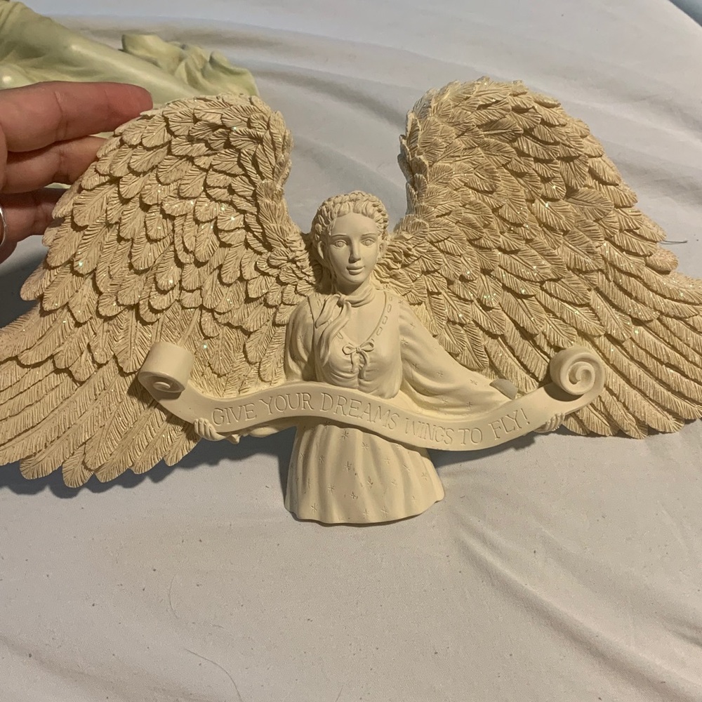 Elegant Cream Angel Wing Wall Art by Angelstar Wings to Fly 2002